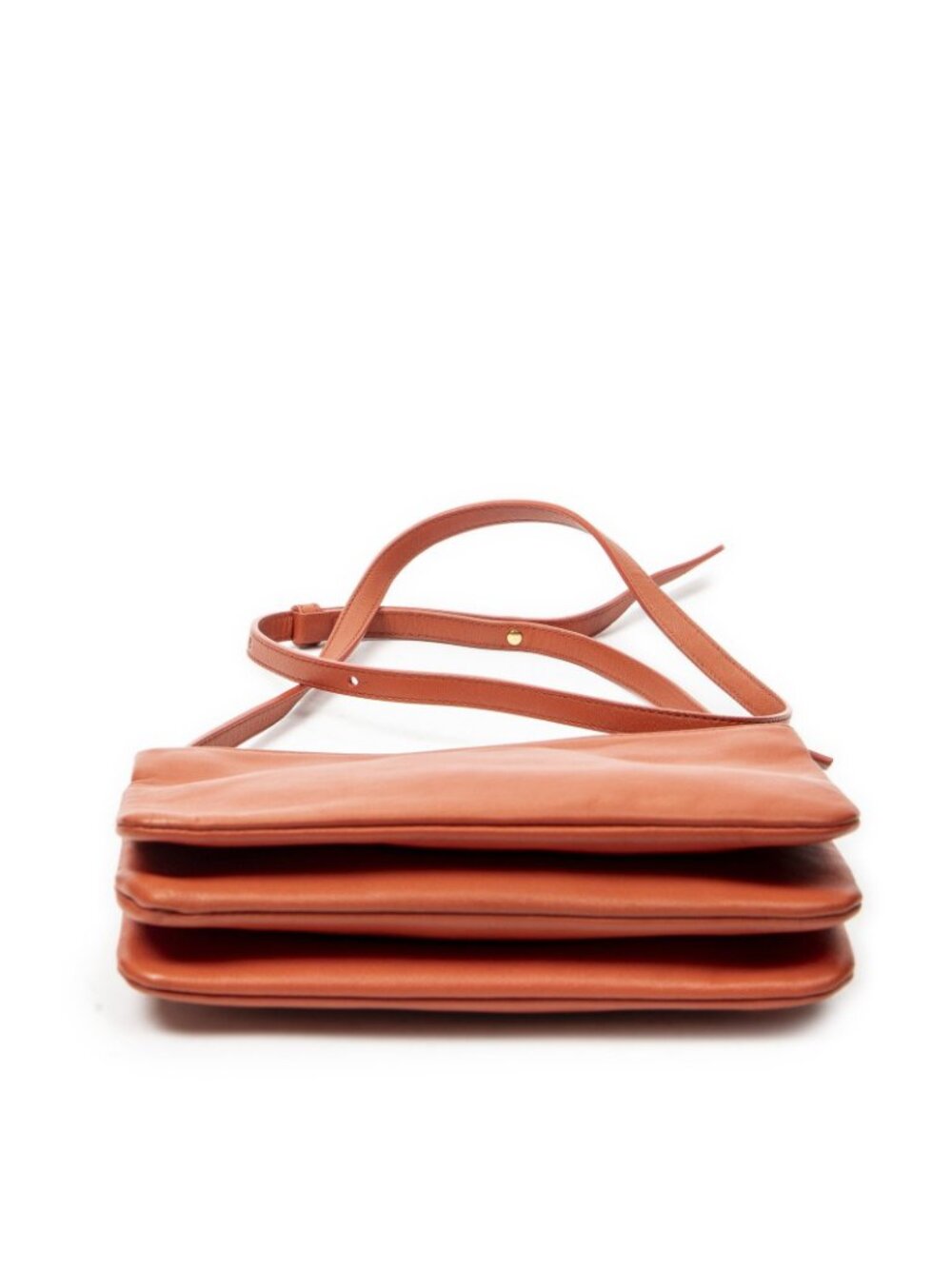 Celine Small Trio Crossbody Orange Calfskin Leather - Picture 6 of 10